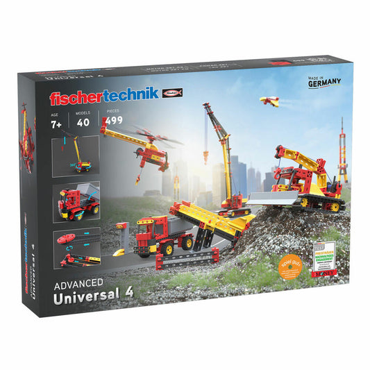 Fischertechnik Advanced Universal 4 Baukasten, Bausteine, Spielzeug, 490 Teile, 40 Modelle, 548885