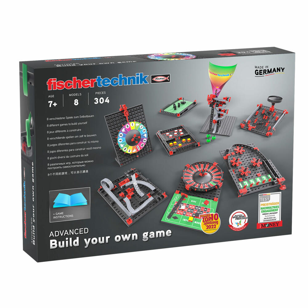 fischertechnik Build your own game, 304-tlg., Baukasten, Konstruktionsspielzeug, Gesellschaftsspiele, ab 7 Jahre, 564067