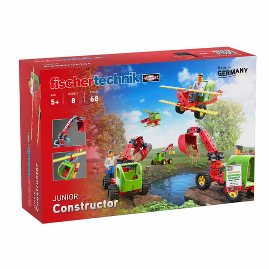 fischertechnik Junior Constructor, Einsteiger-Baukasten, Konstruktionsspielzeug, Baustelle, Spielzeug, ab 5 Jahre, 564065