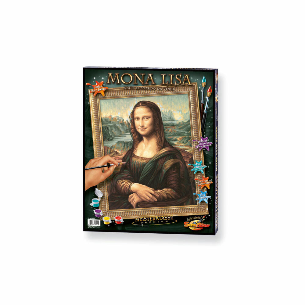 Schipper Malen nach Zahlen Mona Lisa, MNZ, Gemälde, Da Vinci, Museums-Kollektion, 40 x 50 cm, 609130511