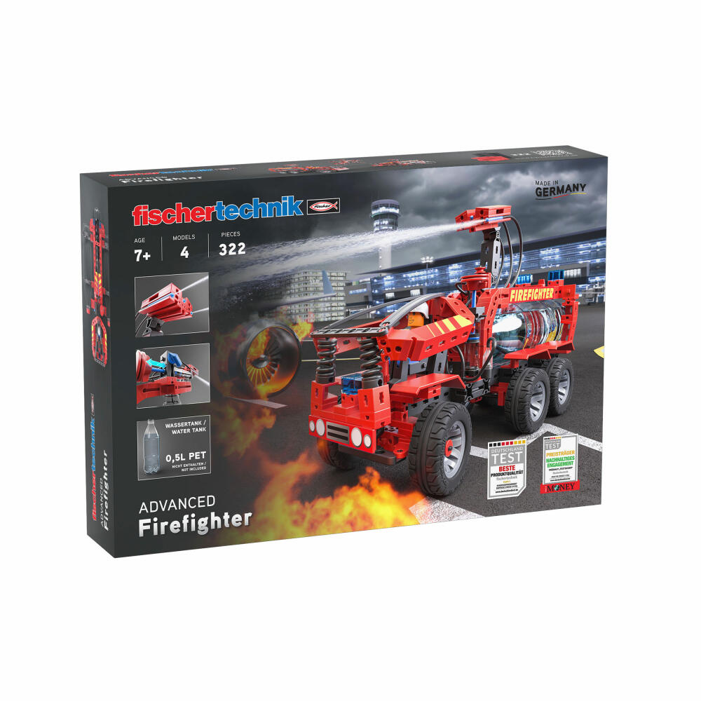 fischertechnik Firefighter, 322-tlg., Baukasten, Konstruktionsspielzeug, Feuerwehr, Spielzeug, ab 7 Jahre, 564069