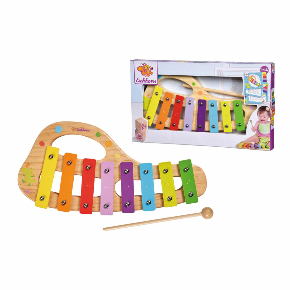 Eichhorn Musik Xylophon, 8 Töne, Musikinstrument, Instrument, Kinder, Holzspielzeug, Holz, 100003482