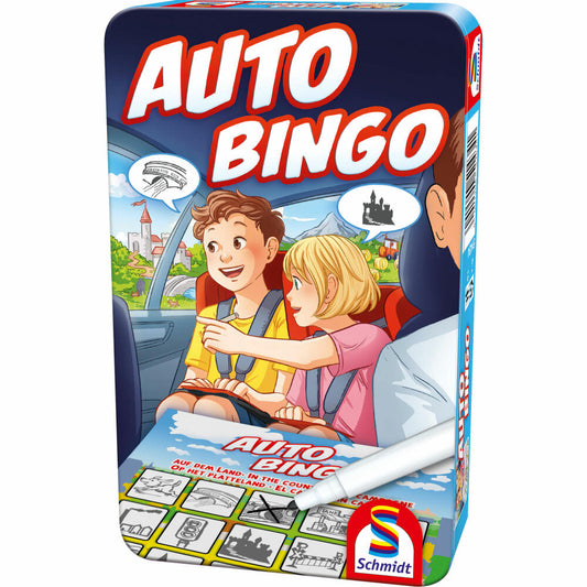 Schmidt Spiele Bring-Mich-Mit-Spiel Auto Bingo, Kinderspiel, Reisespiel, Kinder Spiel, Ab 5 Jahre, 51434