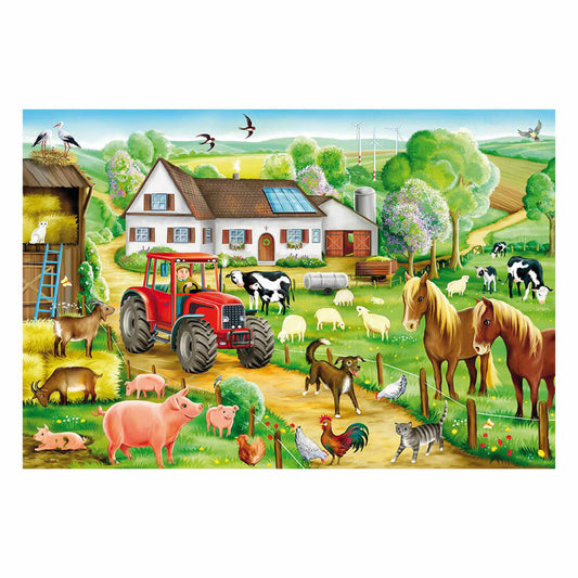 Schmidt Spiele Fröhlicher Bauernhof, Kinderpuzzle, Standard 100 Teile, Puzzle, 56003