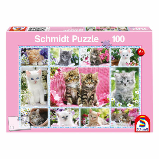 Schmidt Spiele Katzenbabys, Kinderpuzzle, Standard 100 Teile, Puzzle, 56135