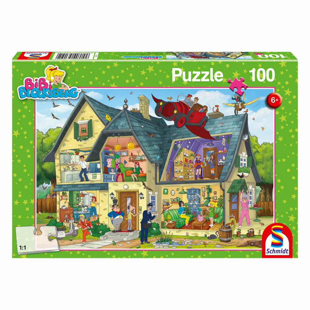 Schmidt Spiele Bei Blocksbergs ist was los!, 100 Teile, Kinderpuzzle, Bibi Blocksberg, Puzzle, Puzzlespiel, 56151