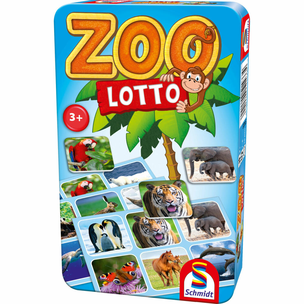 Schmidt Spiele Bring-Mich-Mit-Spiel Zoo Lotto, Kinderspiel, Familienspiel, Reisespiel, Kinder Spiel, ab 3 Jahre, 51433