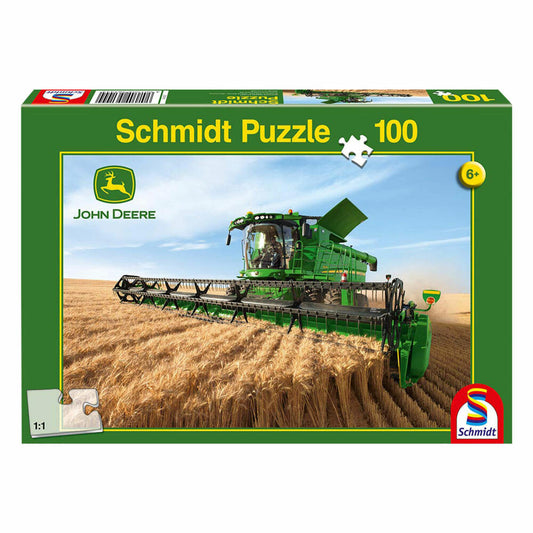 Schmidt Spiele Mähdrescher S690, 100 Teile, Kinderpuzzle, John Deere, Puzzle, 56144