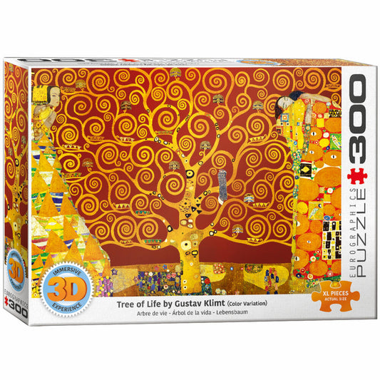 Eurographics Puzzle mit 3D-Effekt Lebensbaum - Gustav Klimt, 300 Teile, 48 x 68 cm, 6331-6059