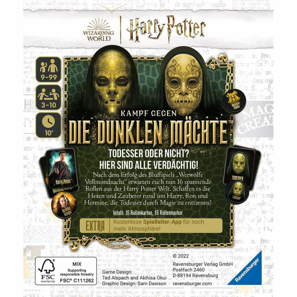 Ravensburger Spiel Harry Potter - Kampf gegen die dunklen Mächte, für Kinder ab 9 Jahren, 27353