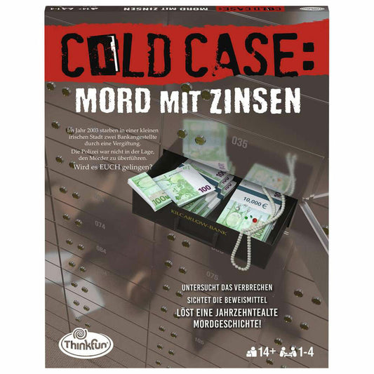 ThinkFun Spiel ColdCase: Mord mit Zinsen, für Kinder ab 14 Jahren, 76486