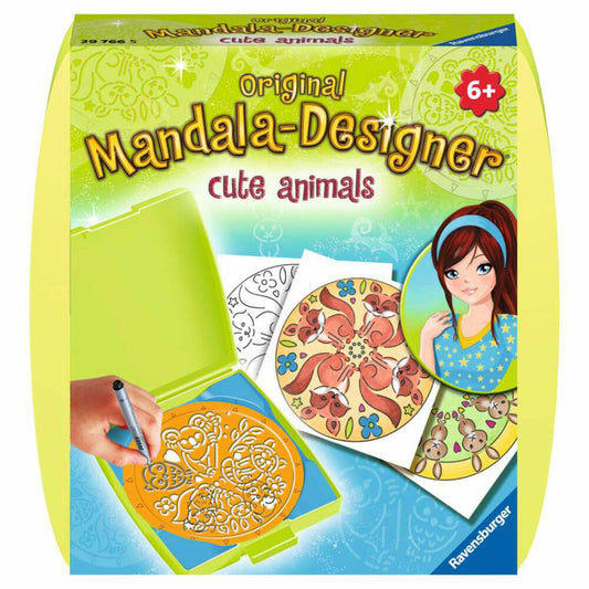 Ravensburger Kreativset Mandala Designer Mini cute animals, Zeichnen lernen, 29766