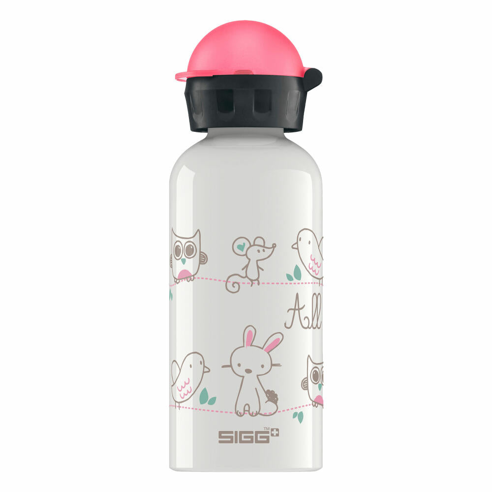 SIGG All My Friends Trinkflasche, Flasche, Fahrradflasche, Kindertrinkflasche, Wasserbehälter, Sportflasche, Aluminium, 400 ml, 8625.80