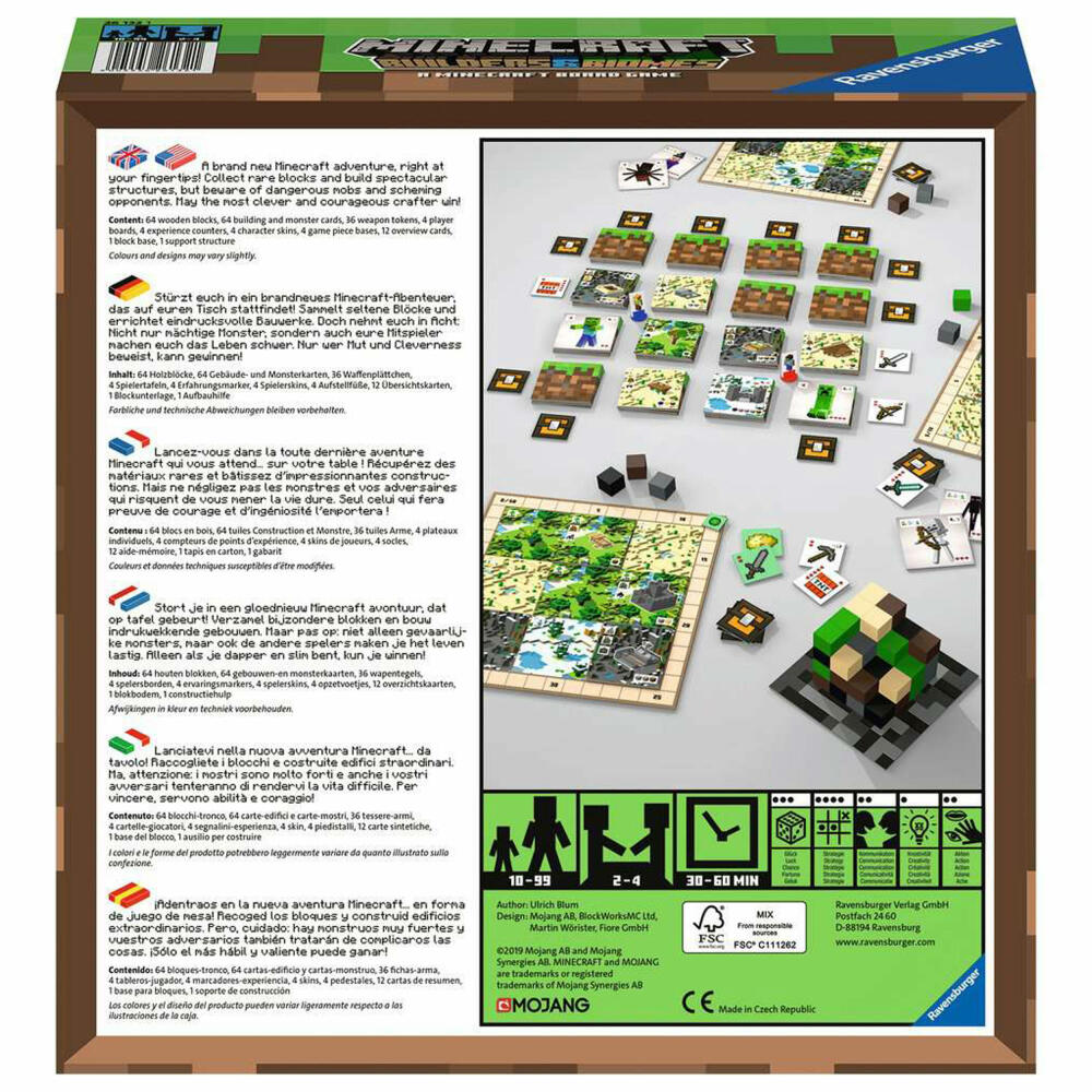 Ravensburger Spiel Minecraft Builders & Biomes, für Kinder ab 10 Jahren, 26132