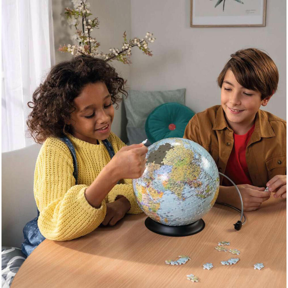 Ravensburger 3D-Puzzle-Ball Globus in deutscher Sprache, dreidimensionales Puzzle, 540 Teile, 11159