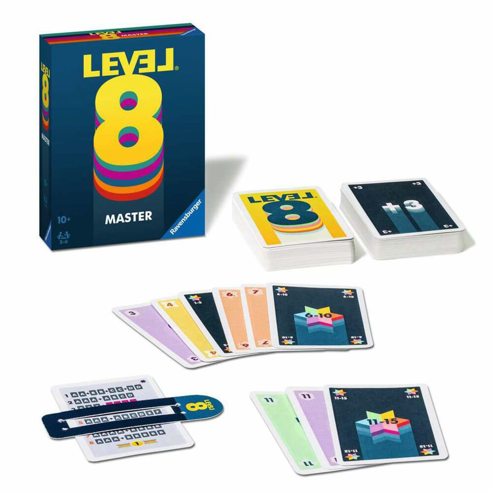 Ravensburger Kartenspiel Level 8 Master, für Kinder ab 10 Jahren, 20868