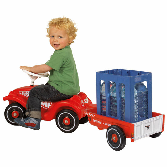 BIG Bobby Caddy Anhänger für Bobby Car, Zubehör, Kinder, Spielzeug, Rot, bis 25 kg, 800056292