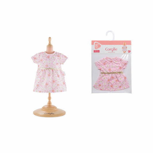 Corolle MPP Puppenkleid, Kleid, Babykleid, Puppenkleidung, für 30 cm Puppen, Rosa, 9000110050