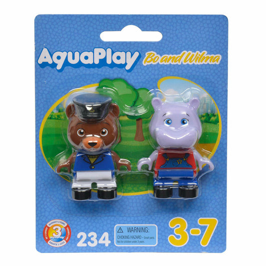 Aquaplay Bo & Wilma Spielfiguren, Figuren, Bootsfiguren, Wasserbahn, Zubehör, 2-tlg., 8700000234