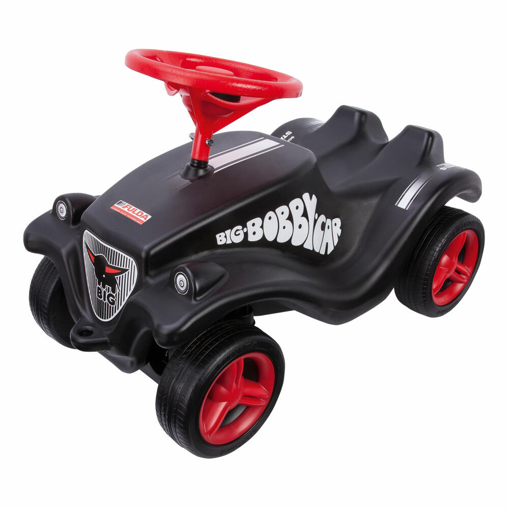 BIG Fulda Bobby-Car Classic, Kinderfahrzeug, Kinderauto, Spielzeug, Kunststoff, Schwarz / Rot, 33 cm, 800056102