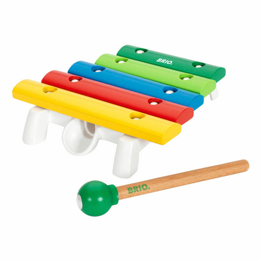 BRIO Xylophon mit Klöppel, Instrument, Musikinstrument, Holz Spielzeug, Kleinkind, 30182