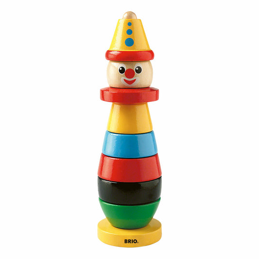 BRIO Clown, 9-tlg., Stapelspielzeug, Stapelturm, Holzspielzeug, Holz Spielzeug, Kleinkind, 30120