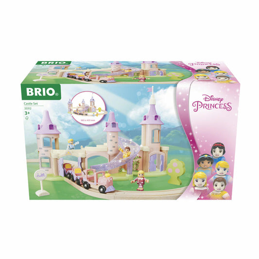 BRIO Disney Princess Traumschloss, Eisenbahn-Set, Schloss, Holzeisenbahn, Holz Eisenbahn, Spielset, 33312