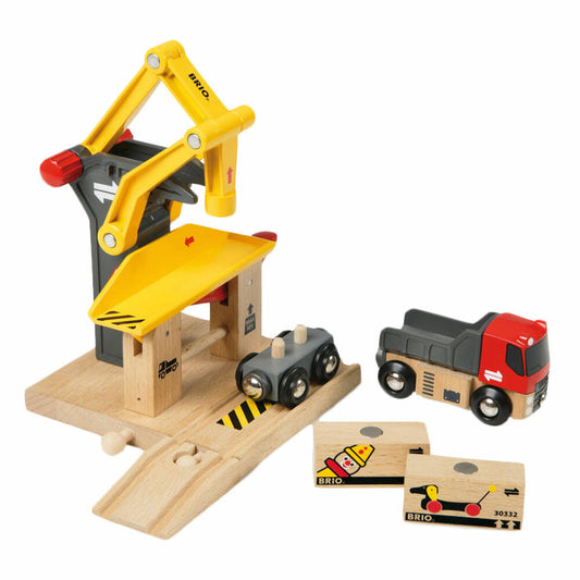 BRIO Frachtverladestation, 6-tlg., Eisenbahn, Holzspielzeug, Holz Spielzeug, 33280