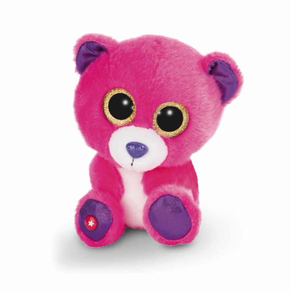 NICI Glubschis Plüschtier Bär Briggy, Schlenker, Plüsch, Polyester, Pink, 15 cm, 45553