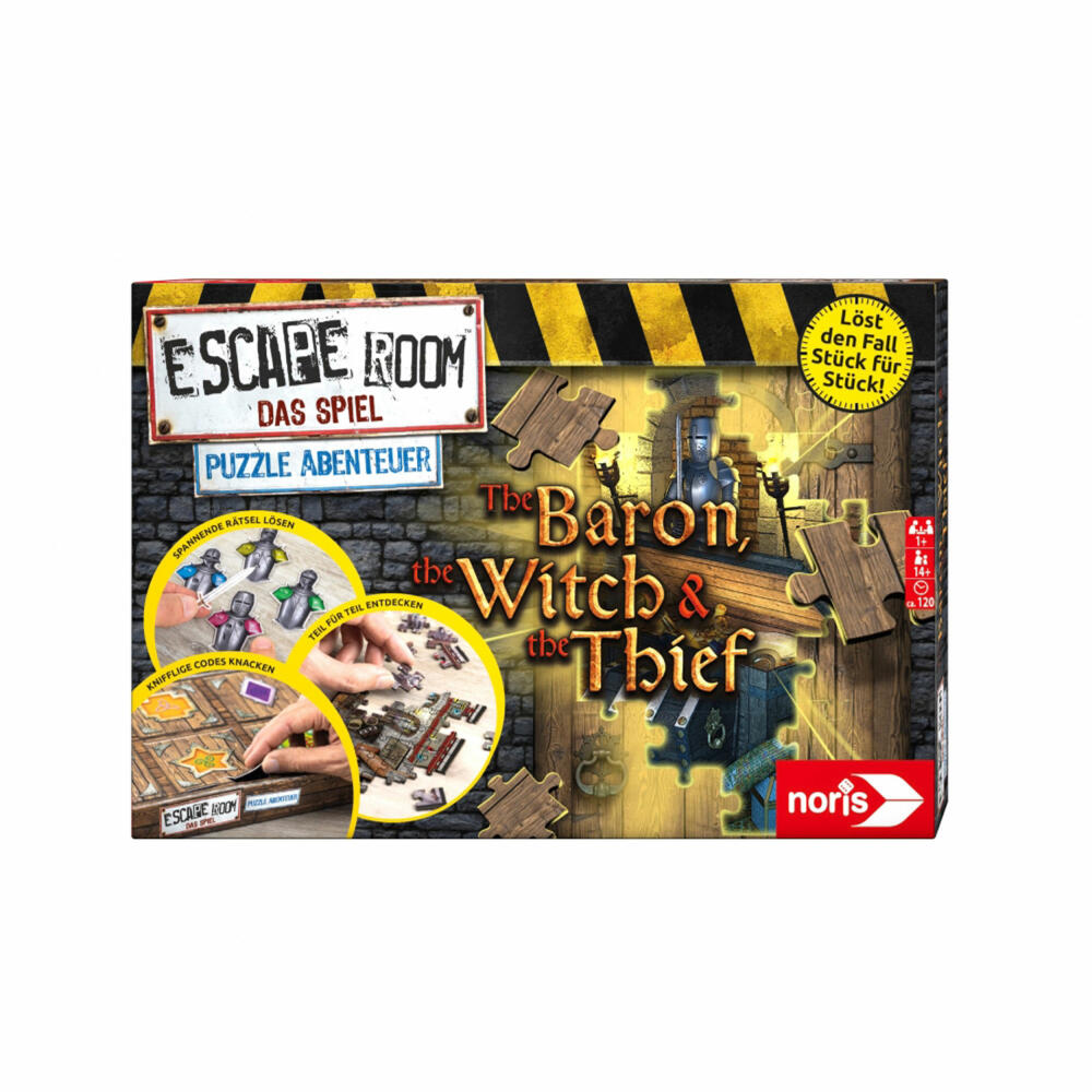Noris Escape Room Das Spiel Puzzle Abenteuer 2 The Baron, The Witch & The Thief, Rätsel, Gesellschaftsspiel, ab 14 Jahren, 606101976