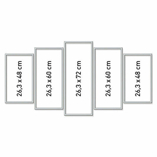 Schipper Malen nach Zahlen Alurahmen Polyptychon, Bilderrahmen, Rahmen, Silber, 605280901