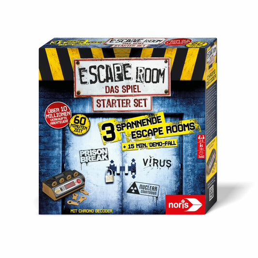 Noris Escape Room Das Spiel, Starter Set, Exit Game, Rätsel, Gesellschaftsspiel, Rätselspiel, ab 16 Jahren, 606102034