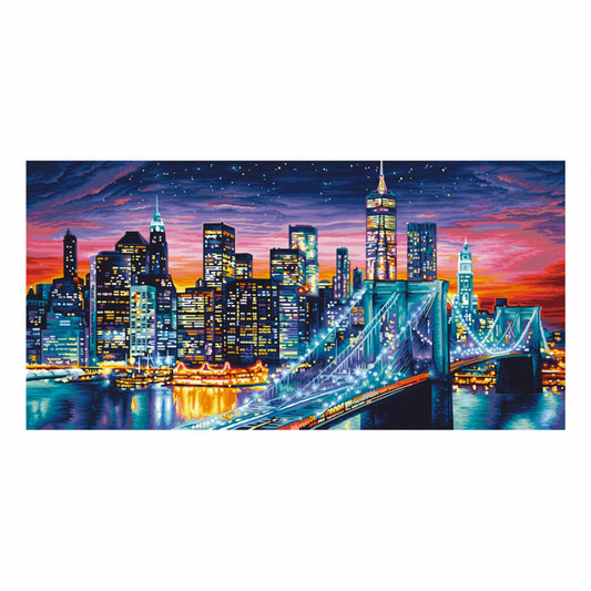 Schipper Malen nach Zahlen Manhattan bei Nacht 2, Meisterklasse Breitformat, Malvorlage, Wandbild, 609220862
