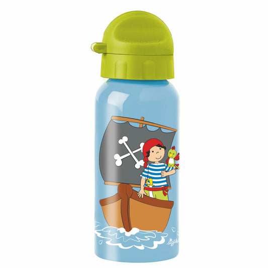 sigikid Sammy Samoa Edelstahl Trinkflasche, Wasserflasche, Kindertrinkflasche, Kinder Flasche, 400 ml, 25290