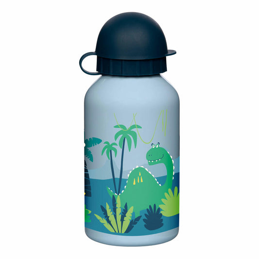 sigikid Trinkflasche Dino, Kindertrinkflasche, Kinder Flasche, Wasserflasche, Edelstahl, Blau, 350 ml, 25092