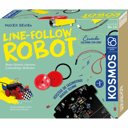 KOSMOS Line-Follow Robot, Experimentierkasten, Roboter, DIY, Bausatz, Baukasten, 620936