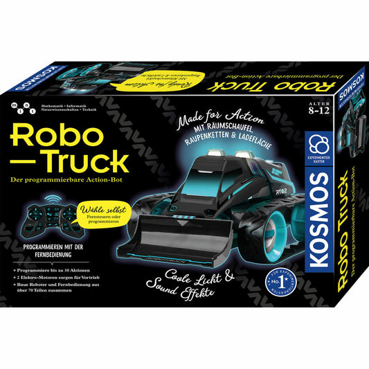 KOSMOS Robo-Truck - Der programmierbare Action-Bot, Experimentierkasten, Bausatz, Roboter, Baukasten, 621049