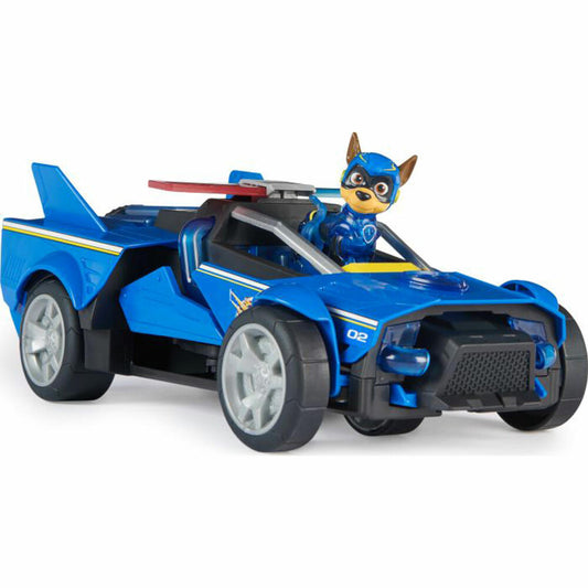 Spin Master Paw Patrol Chase Deluxe Raketen-Fahrzeug, Mighty Movie, Polizei Auto, mit Figur, 6067497