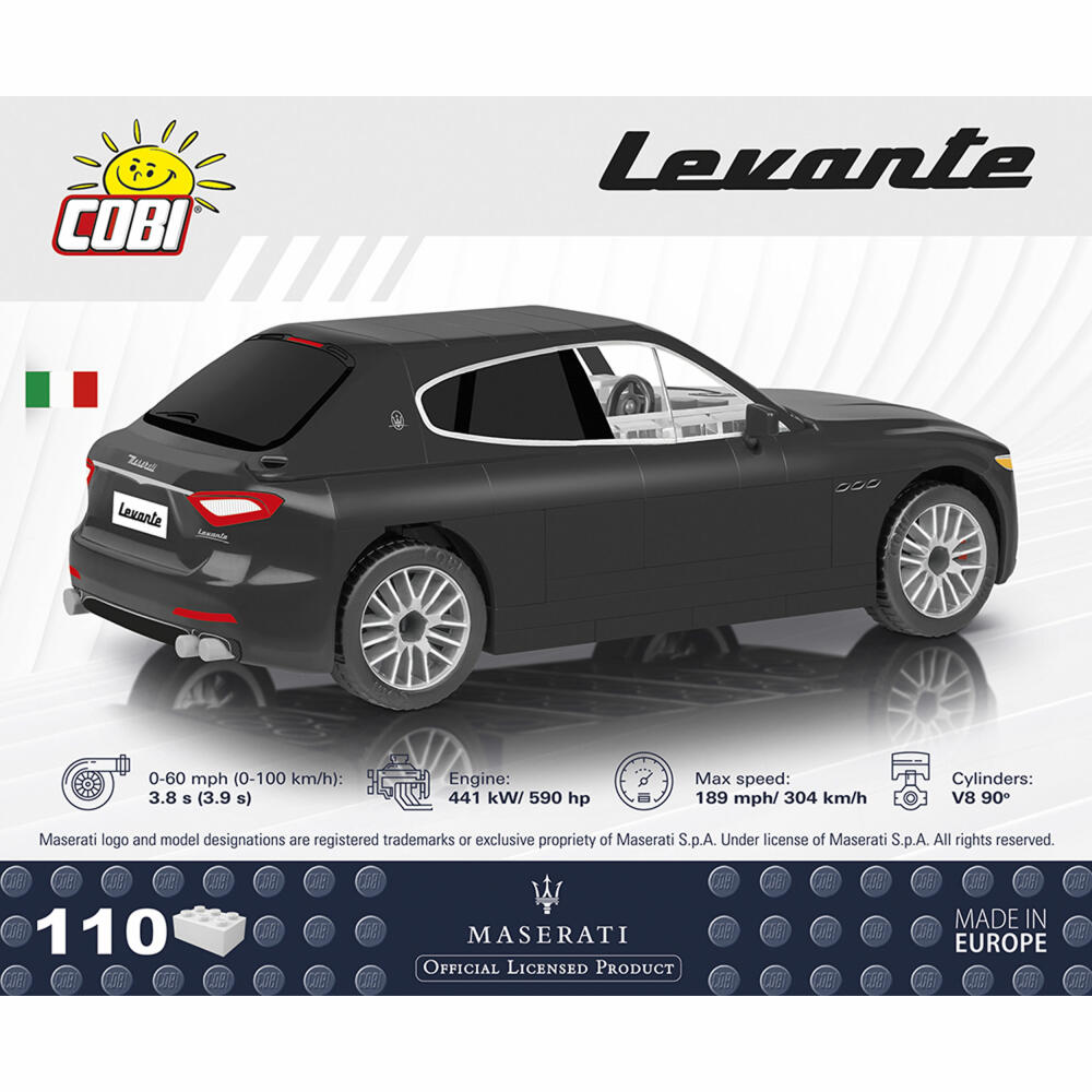 COBI Maserati Levante Trofeo, Auto, Fahrzeug, Sammelautos, Spielzeug, Spielen, Konstruktionsbausteine, 110 Teile, 24565