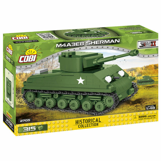 COBI World War 2 M4A3E8 Sherman (Easy Eight), Panzer, Militär, Fahrzeug, Soldaten, Figur, Spielzeug, Konstruktionsbausteine, Kunststoff, 315 Teile, 2705