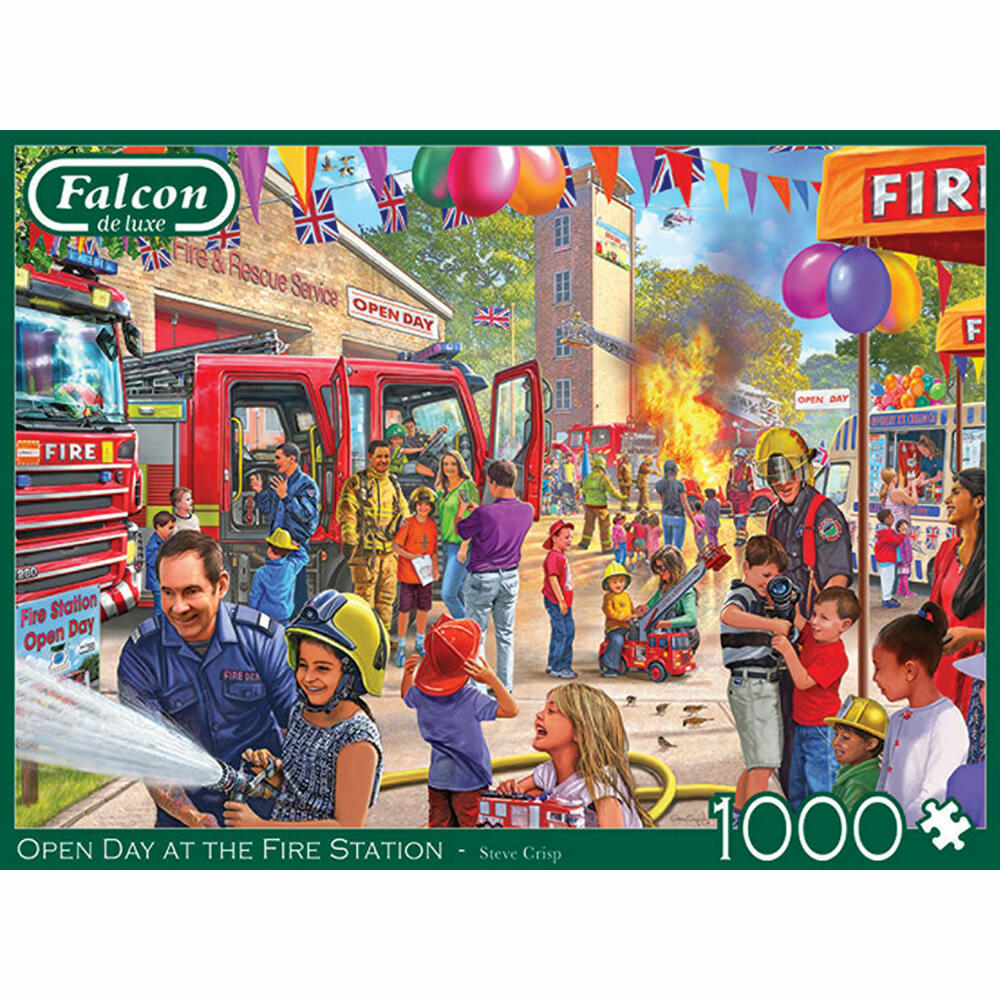 Jumbo Spiele Falcon Open Day at the Fire Station, Puzzle, Erwachsenenpuzzle, Puzzlespiel, 1000 Teile, 11351