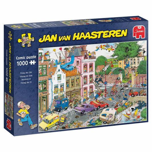 Jumbo Spiele Jan van Haasteren - Freitag, der 13., Puzzle, Erwachsenenpuzzle, Puzzlespiel, 1000 Teile, 19069