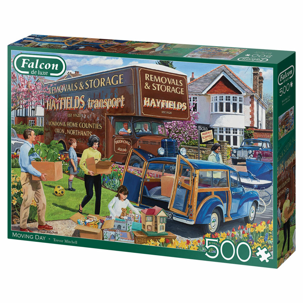 Jumbo Spiele Falcon Moving Day, Puzzle, Erwachsenenpuzzle, Puzzlespiel, 500 Teile, 11370