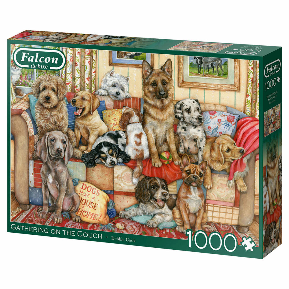 Jumbo Spiele Falcon Gathering on the Couch, Puzzle, Erwachsenenpuzzle, Puzzlespiel, 1000 Teile, 11293