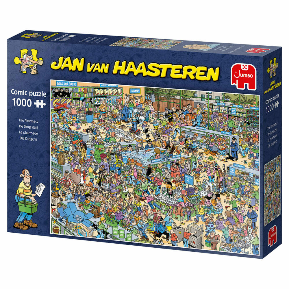 Jumbo Spiele Jan van Haasteren - Apotheke, Puzzle, Erwachsenenpuzzle, Puzzlespiel, 1000 Teile, 19199