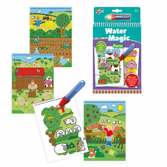 Jumbo Spiele GALT Water Magic Bauernhof, Malbuch, Malen mit Wasser, Wasserstift, ab 3 Jahre, 1003163