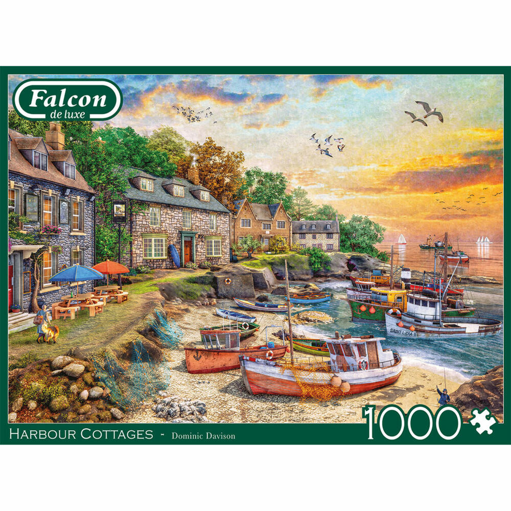 Jumbo Spiele Falcon Harbour Cottages, Puzzle, Erwachsenenpuzzle, Puzzlespiel, 1000 Teile, 11382