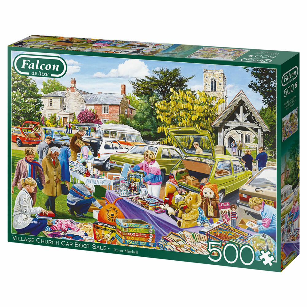 Jumbo Spiele Falcon Village Church Car Boot Sale, Puzzle, Erwachsenenpuzzle, Puzzlespiel, 500 Teile, 11301