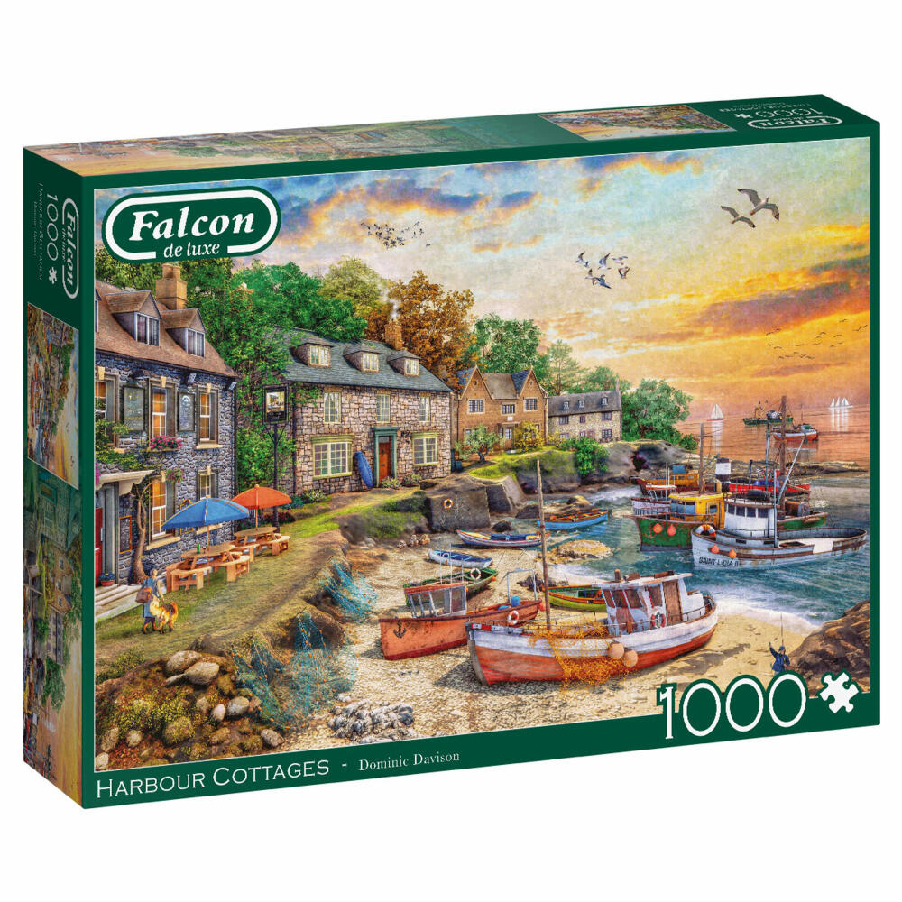 Jumbo Spiele Falcon Harbour Cottages, Puzzle, Erwachsenenpuzzle, Puzzlespiel, 1000 Teile, 11382