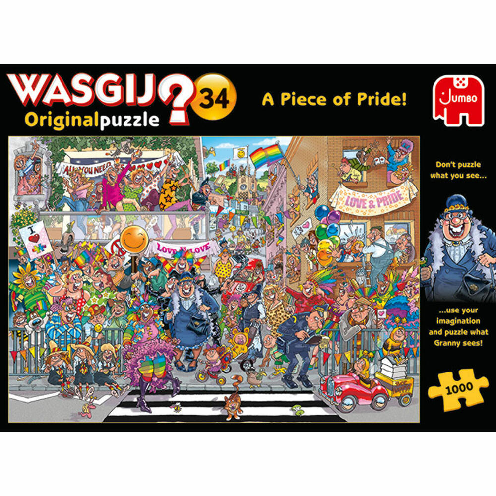 Jumbo Spiele Wasgij Original 34 - A Piece of Pride!, Puzzle, Erwachsenenpuzzle, Puzzlespiel, 1000 Teile, 19181